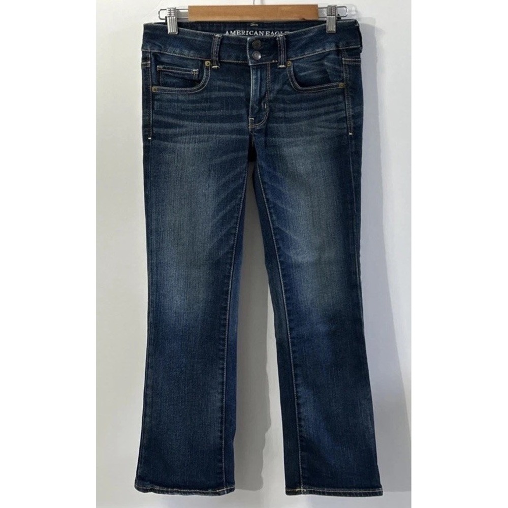 Women's American Eagle Super Stretch Artist Crop Jeans‎ Sz 4